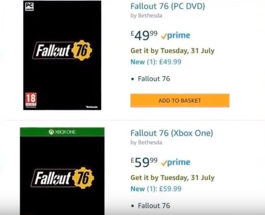 Fallout 76 už 31. července, tvrdil Amazon f76