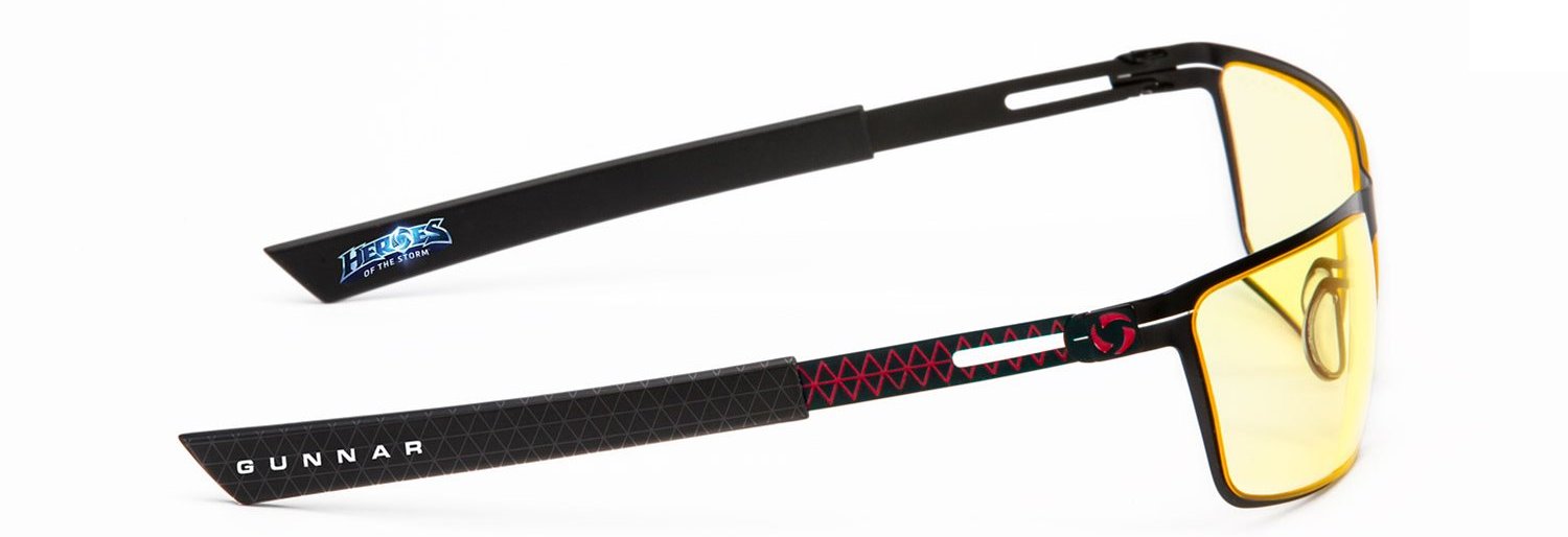 Our glasses are styled like this pair, Onyx/Fire (black with red accents).