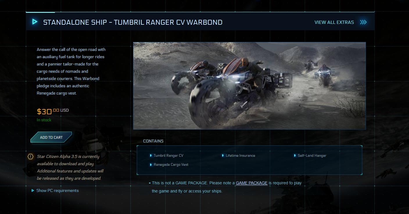 Star Citizen's latest concept ship sale is actually for… motorcycles |  Massively Overpowered