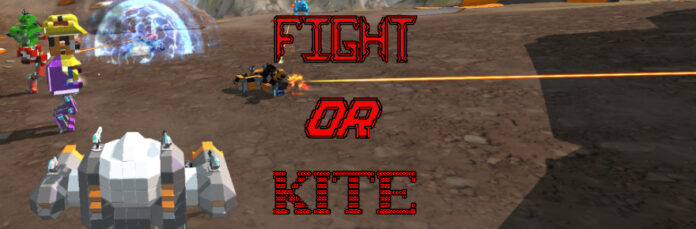 Fight or Kite: Classic Robocraft is a mashup of a Minecraftian  block-builder and arena brawler