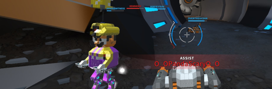 Fight or Kite: Classic Robocraft is a mashup of a Minecraftian  block-builder and arena brawler