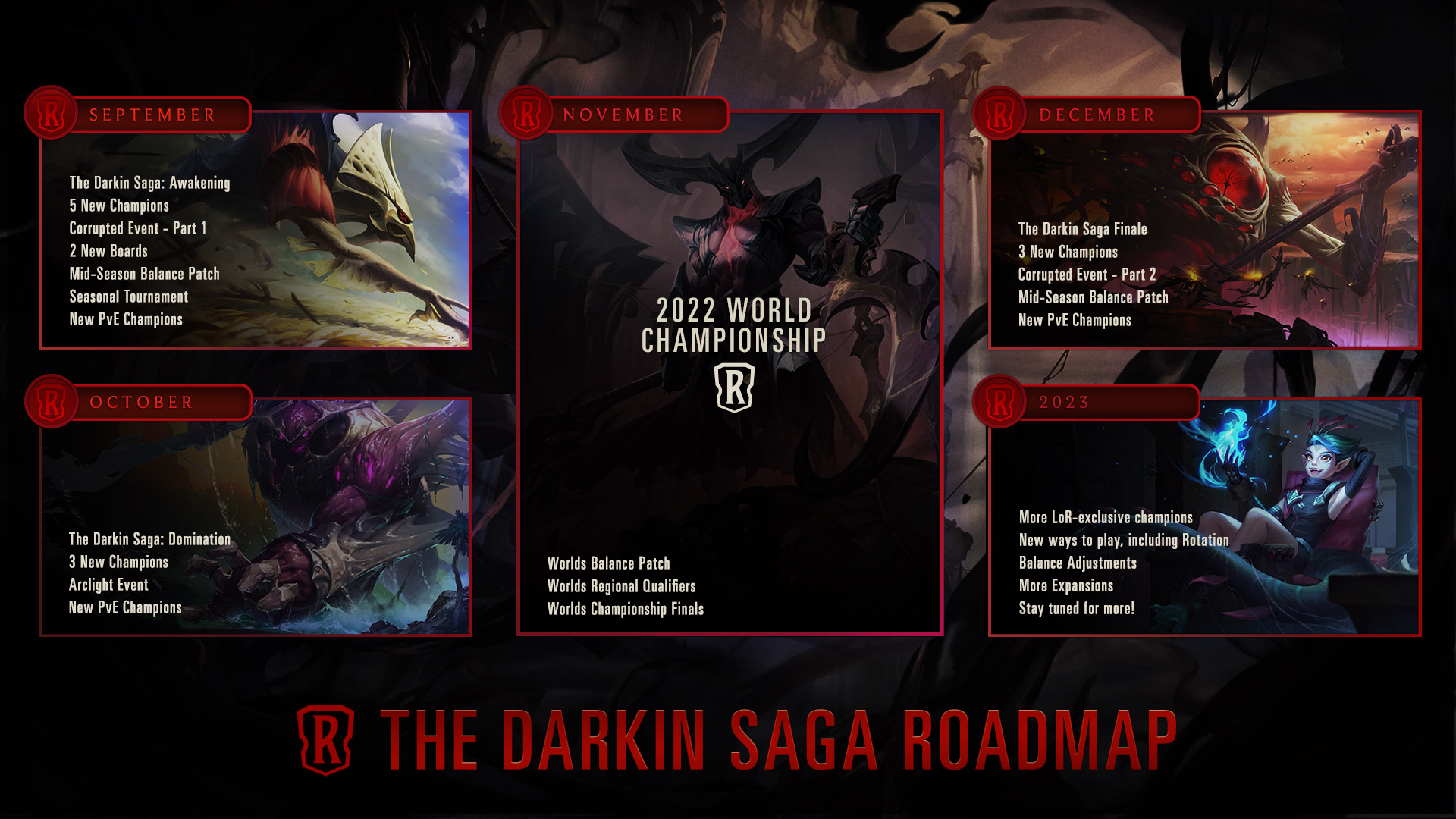 Legends of Runeterra's roadmap heralds the arrival of the Darkin Saga's new  events and champions