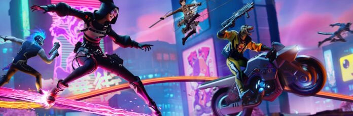 X-Lord red neon lights, 2020 games, Fortnite Battle Royale